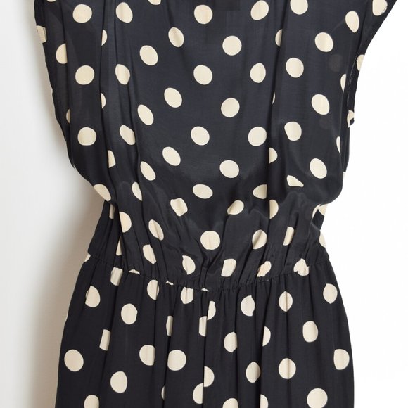 Corey Lynn Calter jumpsuit black polka dot print rayon playsuit romper S - Picture 5 of 6